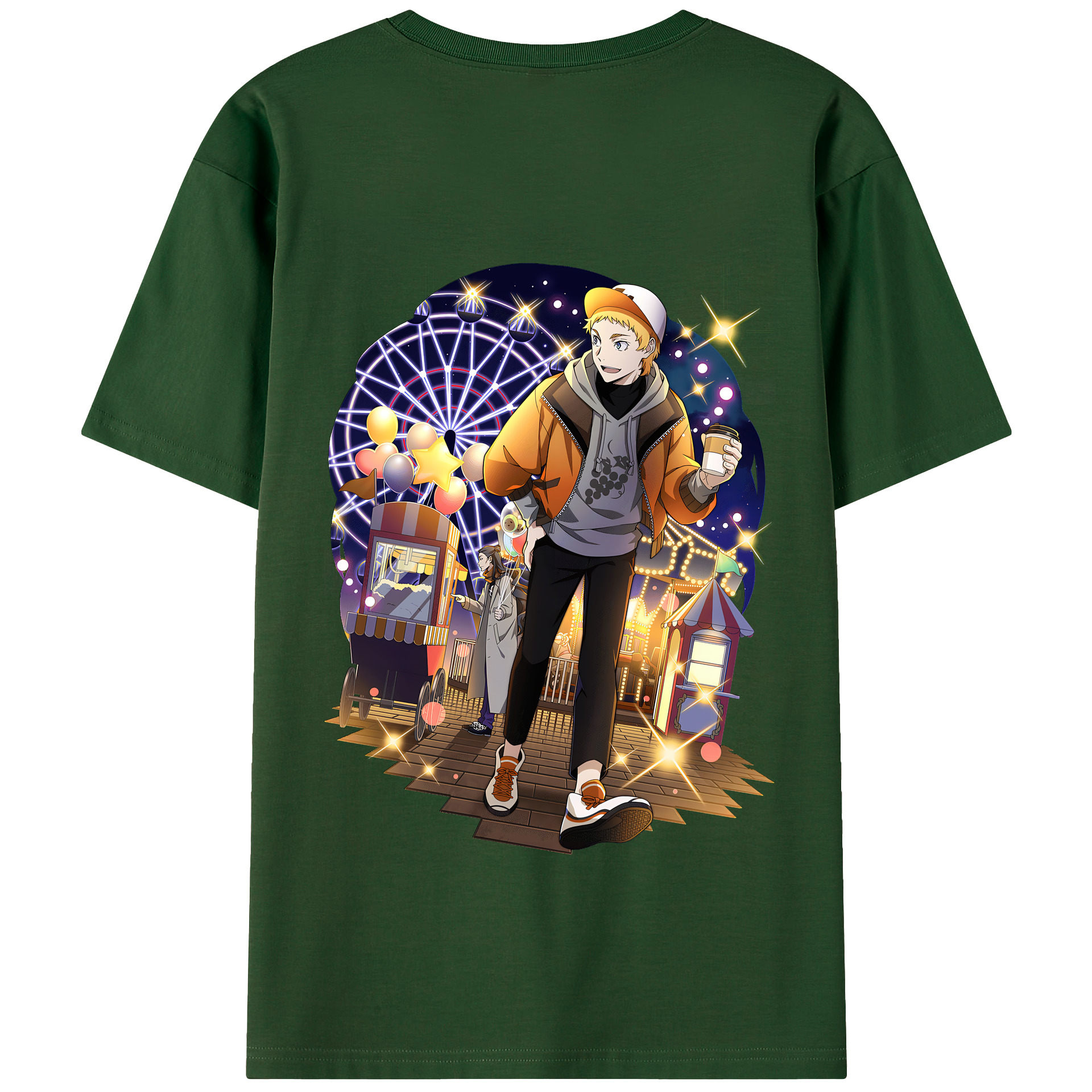 （画像用） 文豪ストレイドッグス Bungo Stray Dogs 綿100％半袖Tシャツ（背面プリント）
